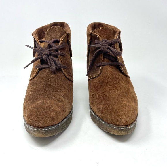 Pedro Miralles Chocolate Brown Suede Heeled Lace Up Ankle Boots Size 39 - Picture 3 of 10